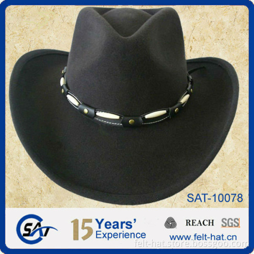 new style black cowboy hat from China